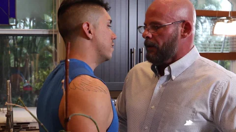 Family Creep: Older Daddy Stalks Young Latino Son