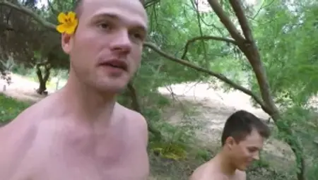 SeanCody: Muscled Sean & Jayden throat fuck outdoors