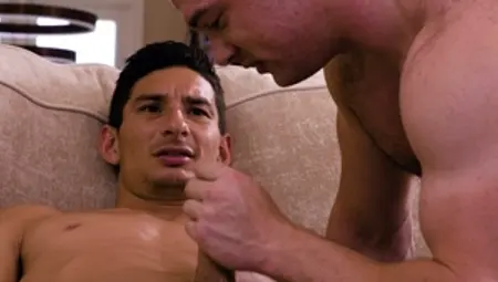 Jerk Buddies: Bareback Brunette Straight Seducer