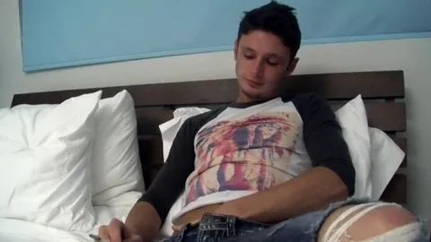 Boys-Smoking.com - Trimmed Damon Archer enjoys greatly masturbation