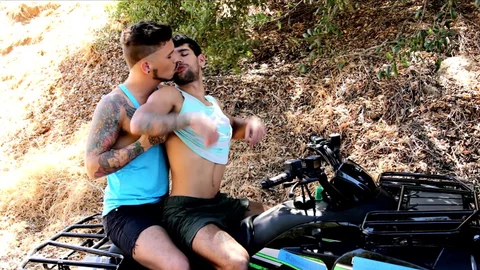NextDoorRaw: Gay Seth Knight & tattooed Ty Mitchell raw throat fuck