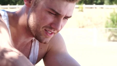 FalconStudios.com: Bodybuilder Jacob Peterson & hairy Rocco Steele kissing each other