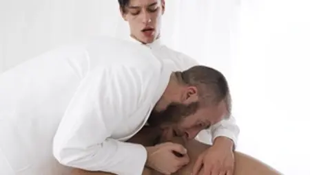 Missionary Boys - Very hot priest Elder Brier wearing panties giving head for penis