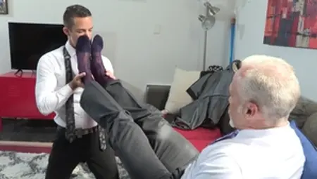 SayUncle X Gentlemen's Closet: Kissable Couple in Living Room