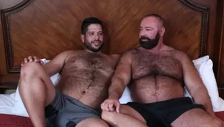 BearBack - Hairy Lanz Adams bear sucking cock sex scene
