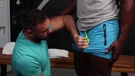 Extra Big Dicks: Rimming with bald athletic european gay Aaron Trainer