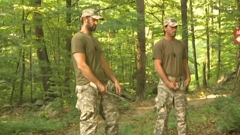 DaddySexFiles.com - Jock Conner Habib in military pissing outdoors