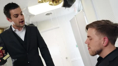 Drill My Hole: American Steve Rickz helps with domination cock sucking at the party