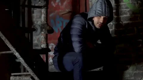 BROMO: Bareback masturbation next to pierced american hunk Jax Damon
