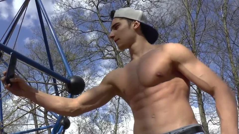 EastBoys - Riding a dick outdoors escorted by hairless straight boy JARED SHAW