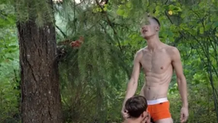 Boys At Camp: Scout Cyrus Stark with young Colton McKeon quick group sex