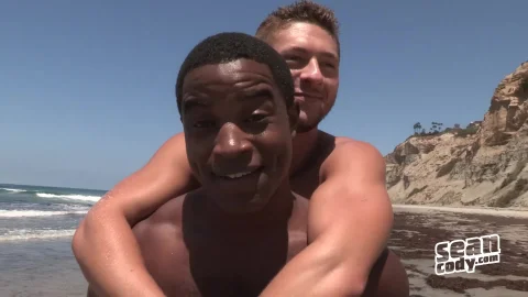 BlackMaleMe - Athletic Lane accompanied by Landon bareback anal fucked