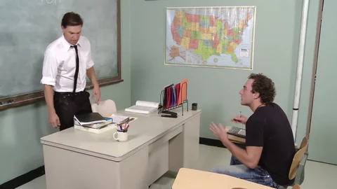 BigDicksAtSchool.com - Dick sucking in the school starring teen chick Jacob Durham wearing collar