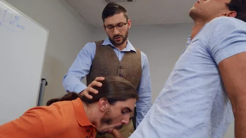 BigDicksAtSchool.com: Tim Hanes together with Damien Kyle threesome in the school