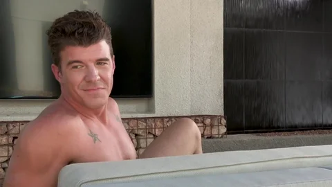 Falcon Studios - Rimming outdoors alongside tattooed bodybuilder JJ Knight in the swimsuit