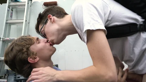 Brother Crush: Nerdy Darron Bluu wearing panties hard sex after classes